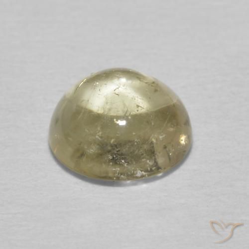 Tormalina Giallo chiaro naturale da 1.40 ct, Rotondo, Trasparente