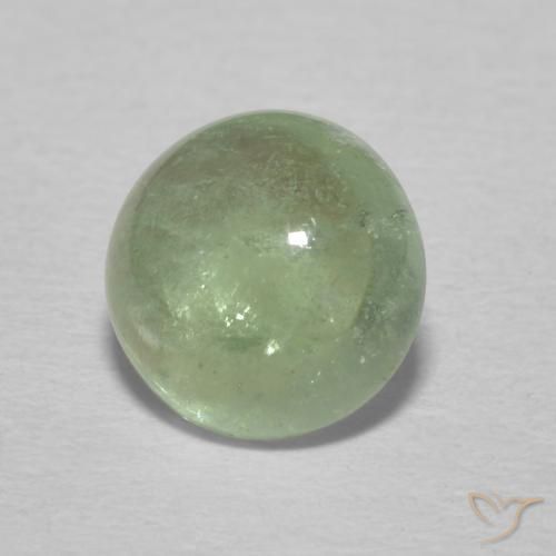 Tormalina Verde Terra Pallido naturale da 1.49 ct, Rotondo, Trasparente