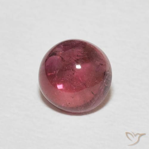 0.73ct Naturale Rosa arancione Tormalina, Rotondo, Trasparente
