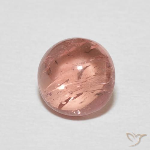 Tormalina Rosa arancione naturale da 1.37 ct, Rotondo, Trasparente