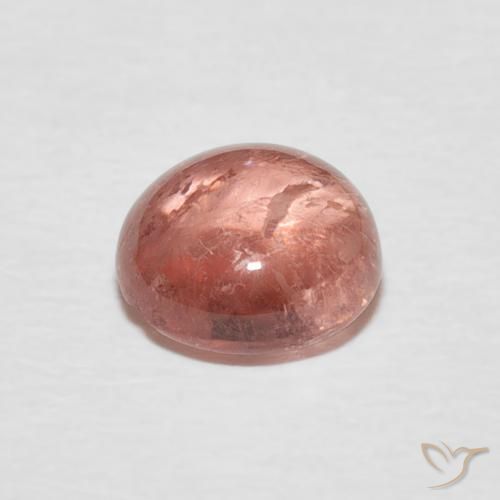 Tormalina Rosa arancione naturale da 1.37 ct, Rotondo, Trasparente