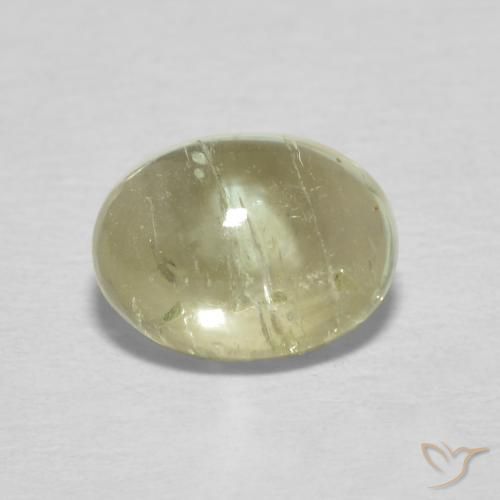 1.37ct Naturale Verde giallastro Tormalina, Ovale, Trasparente