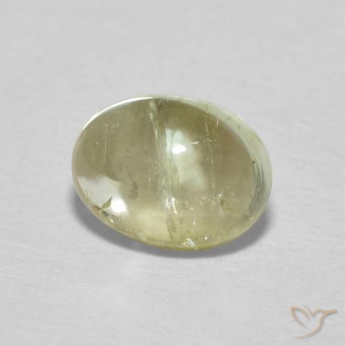 Tormalina Verde giallastro naturale da 1.37 ct, Ovale, Trasparente