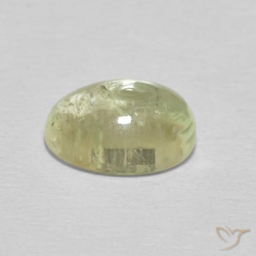 Tormalina Verde giallastro naturale da 1.37 ct, Ovale, Trasparente