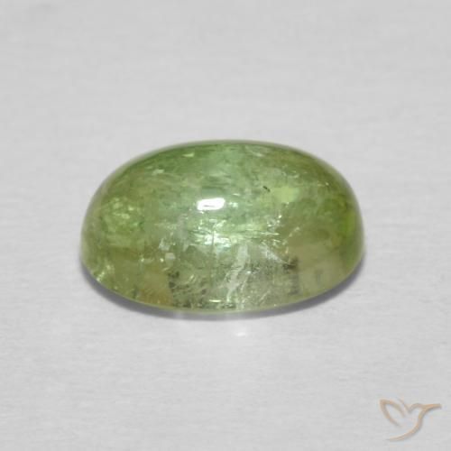 Tormalina Verde giallastro naturale da 1.55 ct, Ovale, Trasparente