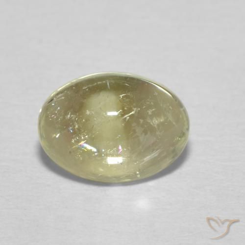 Tormalina Giallo pallido naturale da 1.35 ct, Taglio ovale, Trasparente