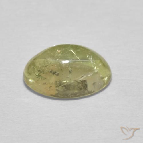 Tormalina Giallo pallido naturale da 1.35 ct, Taglio ovale, Trasparente