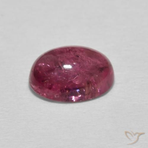 Tormalina Rosa medio naturale da 1.31 ct, Ovale, Trasparente