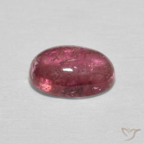 Tormalina Rosa scuro naturale da 1.34 ct, Ovale, Trasparente