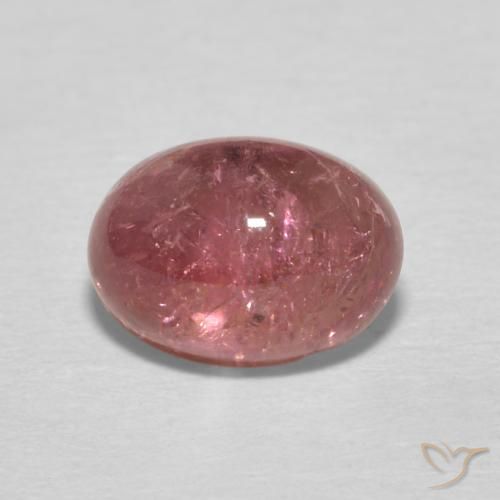 1.64ct Naturale Rosso ciliegia violaceo Tormalina, Ovale, Trasparente