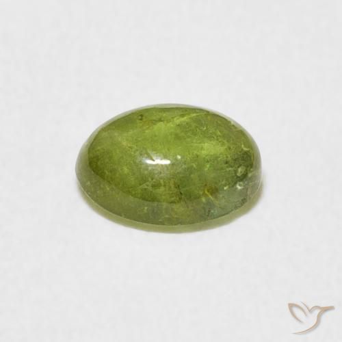 Tormalina Verde oliva naturale da 0.69 ct, Ovale, Trasparente