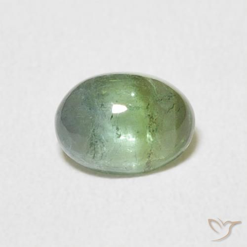 0.69ct Naturale Medium Light Green Tormalina, Ovale, Trasparente