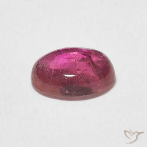 Tormalina Magenta intenso naturale da 0.75 ct, Ovale, Trasparente