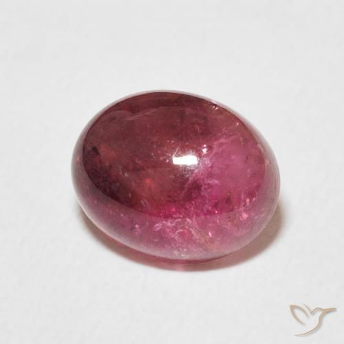 Tormalina Rosso scuro naturale da 2.42 ct, Ovale, Trasparente