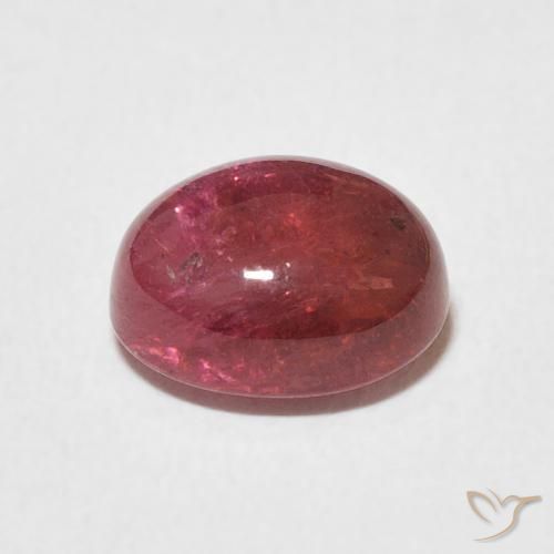 Tormalina Rosso scuro naturale da 2.42 ct, Ovale, Trasparente