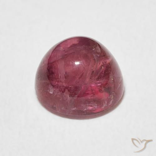 Tormalina Magenta intenso naturale da 1.44 ct, Rotondo, Trasparente