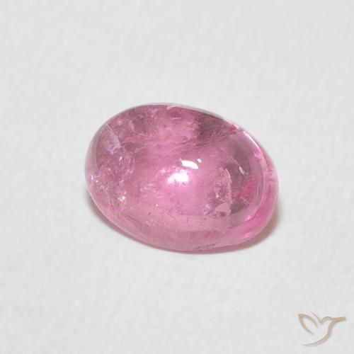 1.14ct Naturale Rosa gomma da masticare Tormalina, Ovale, Trasparente