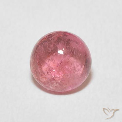 1.07ct Naturale Rosa gomma da masticare Tormalina, Rotondo, Trasparente