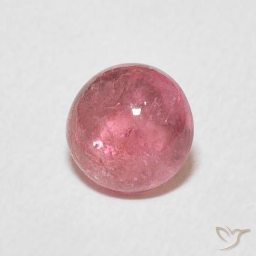Tormalina Rosa gomma da masticare naturale da 1.07 ct, Rotondo, Trasparente