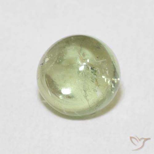 Tormalina Verde oliva naturale da 0.96 ct, Rotondo, Trasparente