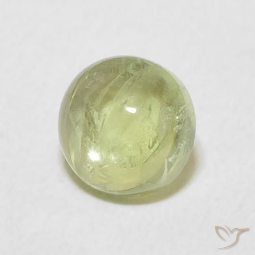 Tormalina Verde lime chiaro naturale da 1.08 ct, Rotondo, Trasparente