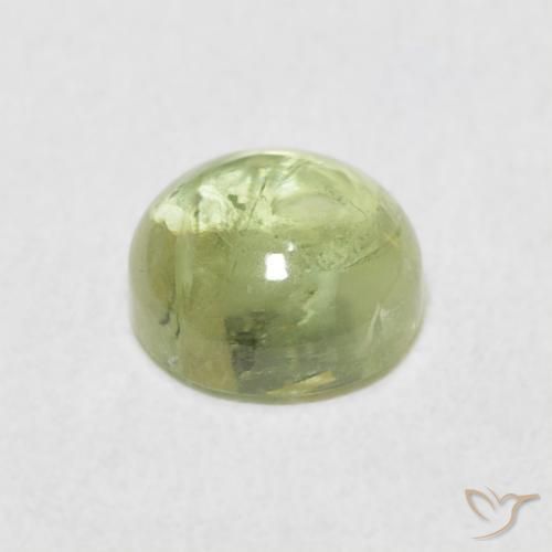 Tormalina Verde lime chiaro naturale da 1.08 ct, Rotondo, Trasparente