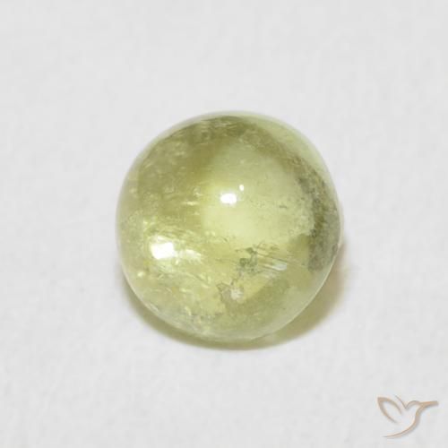 Tormalina Verde Pera Chiaro naturale da 0.96 ct, Rotondo, Trasparente