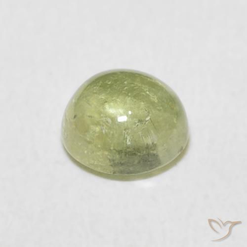 Tormalina Verde Pera Chiaro naturale da 0.96 ct, Rotondo, Trasparente