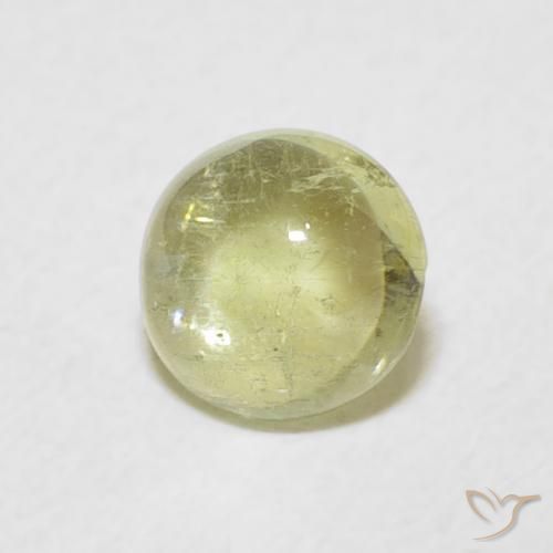 Tormalina Verde Pera Chiaro naturale da 0.84 ct, Rotondo, Trasparente