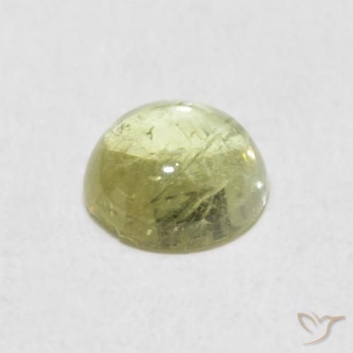 Tormalina Verde Pera Chiaro naturale da 0.84 ct, Rotondo, Trasparente