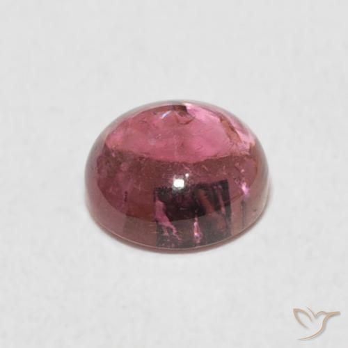 Tormalina Rosa palissandro naturale da 0.93 ct, Rotondo, Trasparente