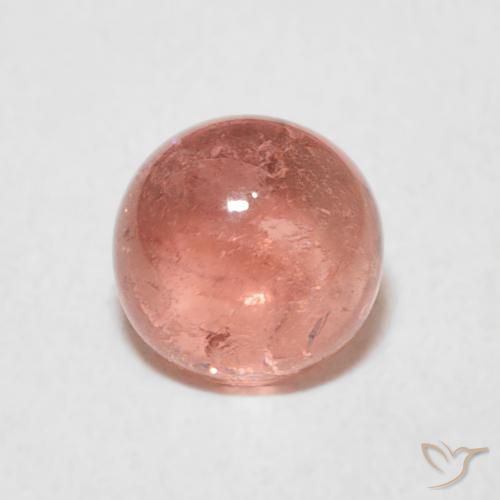 1.06ct Naturale Rosa rossastra Tormalina, Rotondo, Trasparente