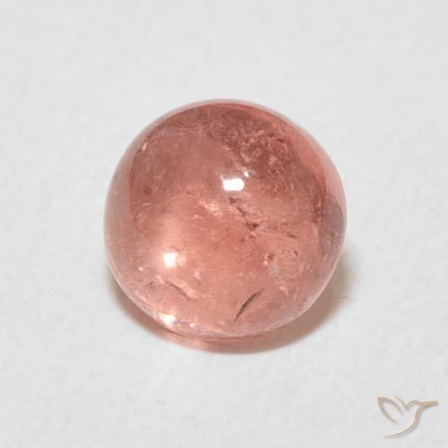 Tormalina Rosa rossastra naturale da 1.06 ct, Rotondo, Trasparente