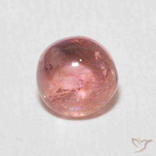 0.89ct Naturale Rosa shocking chiaro Tormalina, Rotondo, Trasparente