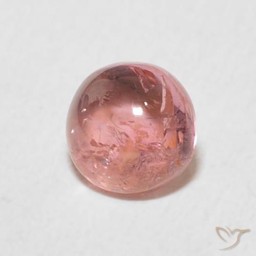 Tormalina Rosa shocking chiaro naturale da 0.89 ct, Rotondo, Trasparente