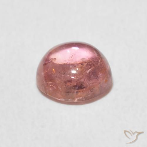 Tormalina Rosa shocking chiaro naturale da 0.89 ct, Rotondo, Trasparente