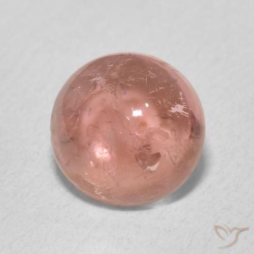 Tormalina Rosa medio naturale da 1.32 ct, Rotondo, Trasparente