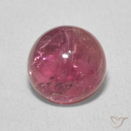 1.80ct Naturale Rosa scuro Tormalina, Rotondo, Trasparente