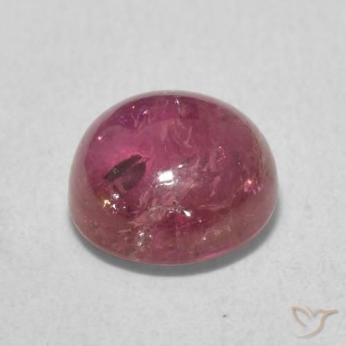Tormalina Rosa scuro naturale da 1.80 ct, Rotondo, Trasparente