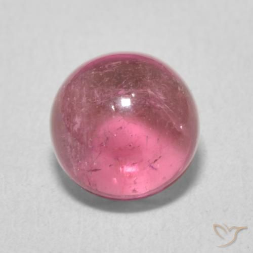 1.81ct Naturale Rosa gomma da masticare Tormalina, Rotondo, Trasparente
