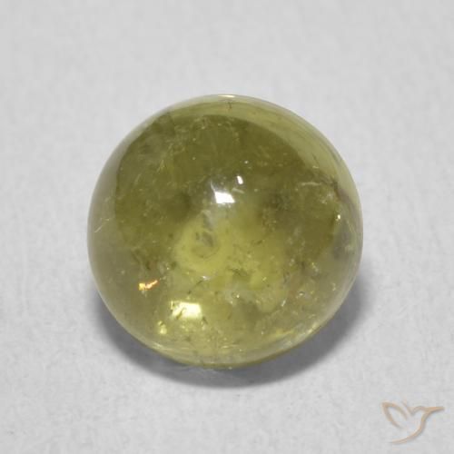 1.89ct Naturale Verde giallastro Tormalina, Rotondo, Trasparente