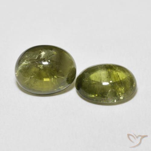 Gemme di Tormalina Verde medio naturale da 6.25 ct, Ovale, Trasparente