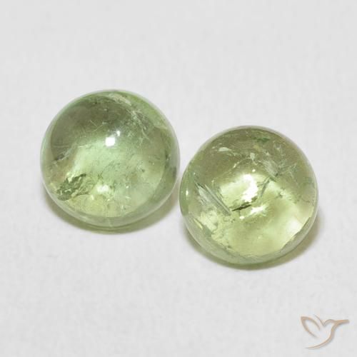 3.17ctw Naturale Verde Lime Chiaro Tormalina, Rotondo, Trasparente