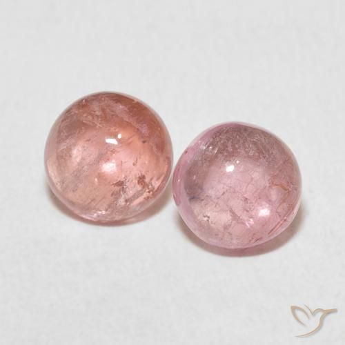 2.18ctw Naturale Rosa chiaro Tormalina, Rotondo, Trasparente