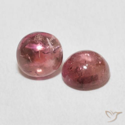 Gemme di Tormalina Rosa scuro naturale da 1.85 ct, Rotondo, Trasparente