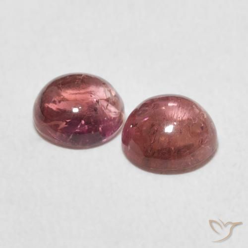 Gemme di Tormalina Rosa scuro naturale da 1.85 ct, Rotondo, Trasparente