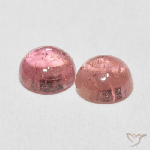 Gemme di Tormalina Rosa gomma da masticare naturale da 1.90 ct, Rotondo, Trasparente