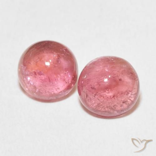 2.64ctw Naturale Tono rosa caldo Tormalina, Rotondo, Trasparente