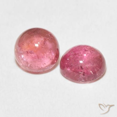 Gemme di Tormalina Tono rosa caldo naturale da 2.64 ct, Rotondo, Trasparente