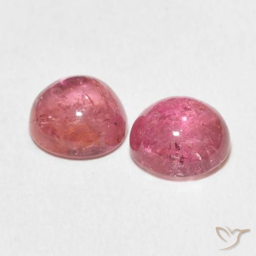 Gemme di Tormalina Tono rosa caldo naturale da 2.64 ct, Rotondo, Trasparente